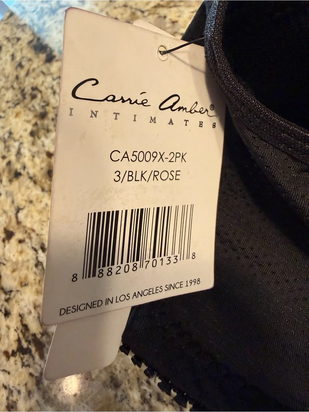 Carrie Amber Intimates black wire free comfort bra SZ 38D -one bra